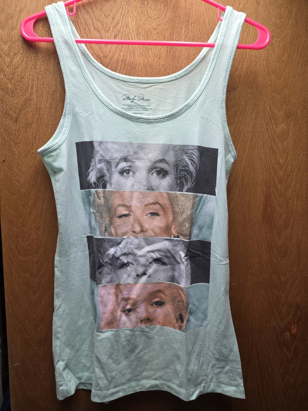 Marilyn Monroe Light Mint Crewneck Tank Top